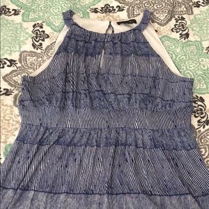 Navy and white Maxi Dress